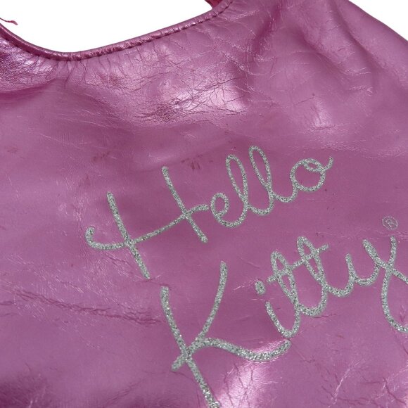 Sanrio Hello Kitty 2011 Pink Silver Metallic Glittered Girls Shoulder Bag Purse - Picture 10 of 13